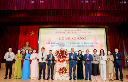 Bế giảng 02 lớp Trung cấp Lý luận chính trị A65, A66 hệ tập trung